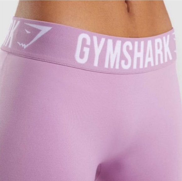 Gymshark Fit Leggings- Dash Pastel Grape/White Size Small. - Picture 2 of 9